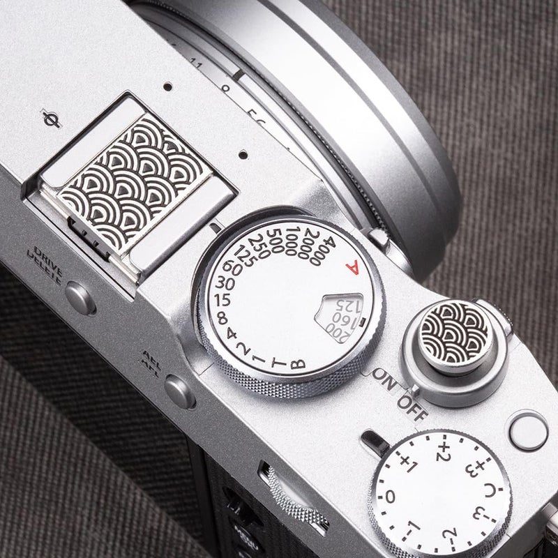 DBZZ Suitable for Fuji XPRO3/xpro2/xpro1/xa7/xa5/xe3/xe4/xt30/xt4/xt5 Nikon zf/zfc Shutter Button Retro Wave hot Shoe Cover and Shutter Button (Spray Shutter Button and hot Shoe Cover) - Image 4